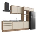 Ver imagem 3 de Cozinha Modulada 5 Peças 8 Portas 3 Gavetas com Divisor de Talheres 1 Nicho para Forno Viena Bege