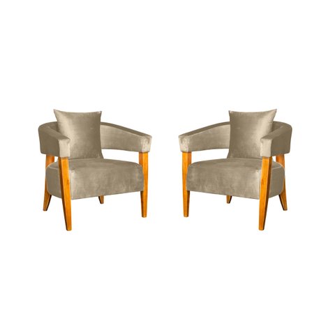 KIT 2 POLTRONA DECORATIVA VALENTINA LUXO DORA BELA - 0119