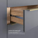 Ver mais imagens de Cozinha Modulada 5 Peças com 2 Balcões 2 Armários Aéreos 1 Torre Quente em MDF Cinza Viena