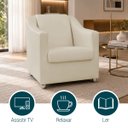Ver imagem 4 de Kit 4 Poltrona Decorativa para Sala de Espera Mila Recepção Escritório Consultório Corino