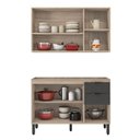 Ver imagem 3 de Cozinha Modulada Firenze Fi0009 Avena Grafito - Demóbile