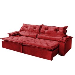 Sofá Retrátil e Reclinável 2,40m 4 Lugares Pillow com Espuma Soft Sparta - Movenzo Estofados - 2