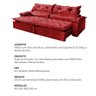Sofá Retrátil e Reclinável 2,40m 4 Lugares Pillow com Espuma Soft Sparta - Movenzo Estofados - 6