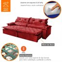 Ver imagem 4 de Sofá Retrátil e Reclinável 2,40m 4 Lugares Pillow com Espuma Soft Sparta - Movenzo Estofados