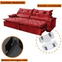 Ver imagem 5 de Sofá Retrátil e Reclinável 2,40m 4 Lugares Pillow com Espuma Soft Sparta - Movenzo Estofados