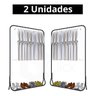 2 Cabideiro De Ferro Para Pendurar Roupa Versatil Nova Decor Arara para roupas - 2