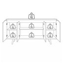 Ver imagem 4 de Balcao Buffet 50454 Pes Madeira 160cm Cinza Perola Cedro Dcasa