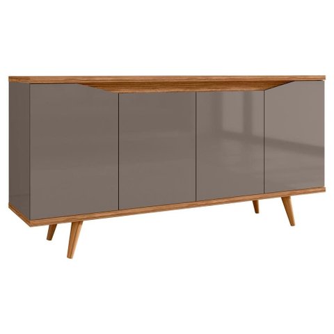 Balcao Buffet 50454 Pes Madeira 160cm Cinza Perola Cedro Dcasa