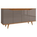 Ver imagem 1 de Balcao Buffet 50454 Pes Madeira 160cm Cinza Perola Cedro Dcasa