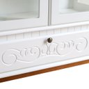 Ver imagem 5 de Cristaleira com 2 Portas 1 Gaveta e Laterais em Vidro Pés Luiz Xv 5115 Genebra - Branco/pinhão