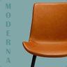 Cadeira de Jantar Basic Marrom Couro Estofada - 4