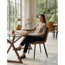 Ver imagem 6 de Cadeira de Jantar Basic Marrom Couro Estofada