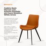 Cadeira de Jantar Basic Marrom Couro Estofada - 6