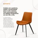 Ver imagem 2 de Cadeira de Jantar Basic Marrom Couro Estofada