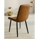 Ver imagem 5 de Cadeira de Jantar Basic Marrom Couro Estofada