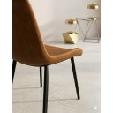 Ver imagem 3 de Cadeira de Jantar Basic Marrom Couro Estofada