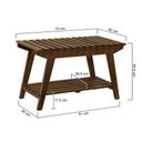 Ver imagem 2 de Banco/sapateira 1 Prateleira Summer 70cm Madeira Imbuia Maciça - Stain Imbuia
