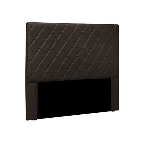 Cabeceira Dubai para Cama Box Solteiro 90cm Corino Marrom - D’Rossi