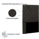 Ver imagem 3 de Cabeceira Dubai para Cama Box Solteiro 90cm Corino Marrom - D’Rossi