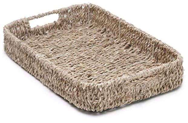 Ver imagem 1 de Bandeja Natural Rattan Grande 40 Cm Mimo Yk1501