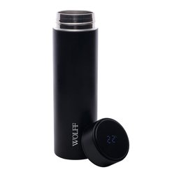 Garrafa Térmica Aço Inox C/termômetro em Led Preto 500ml Wolff - 5