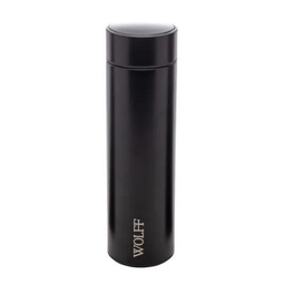 Garrafa Térmica Aço Inox C/termômetro em Led Preto 500ml Wolff - 1