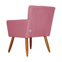Ver imagem 3 de Poltrona Decorativa Onix Suede Rosa - DS Estofados - Rosa