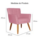Ver imagem 4 de Poltrona Decorativa Onix Suede Rosa - DS Estofados - Rosa