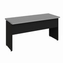 Ver imagem 6 de Mesa Escrivaninha 150cm Pés Painel com Gaveteiro Suspenso F5 Office Cor:Cinza Sagrado com Preto