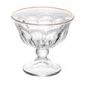 Ver imagem 1 de Taça para Sobremesa Belle Époque com Fio de Ouro Incolor 180ml Lyor