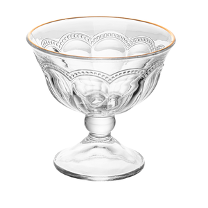 Taça para Sobremesa Belle Époque com Fio de Ouro Incolor 180ml Lyor