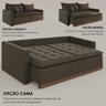 Sofá Cama Retrátil em Madeira Eucalipto e Veludo 220cm Flórida - 9