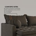 Ver imagem 5 de Sofá Cama Retrátil em Madeira Eucalipto e Veludo 220cm Flórida