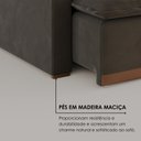 Ver mais imagens de Sofá Cama Retrátil em Madeira Eucalipto e Veludo 220cm Flórida