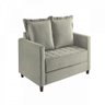Sofa Cama Frisa Colchao Casal Pes de Madeira Talento Móveis - 2
