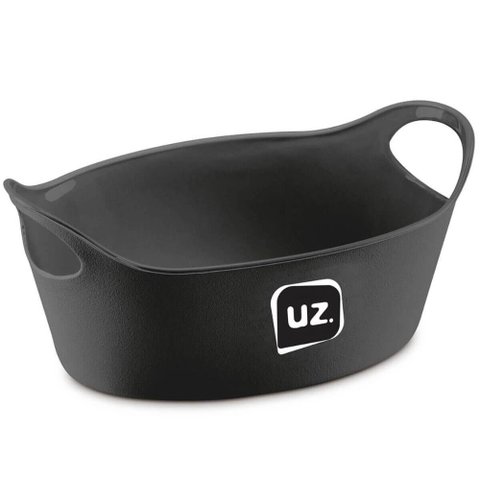 Kit 24 Cestos para Servir Batata Frita Preto 21x9cm Restaurante Bar Lancheria Uz Utilidades