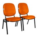 Ver imagem 6 de Cadeira Empilhável para Igrejas Evangélicas Linha Holy Laranja