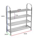Ver imagem 2 de Sapateira Prateleira Inox 4 Andares Calçado Tenis Sapato Sandalia Sapatilha Estante Rack Organizaçao