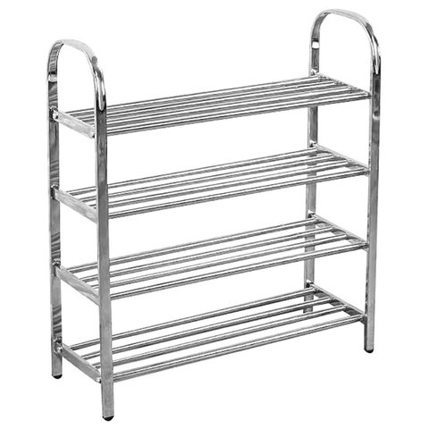 Sapateira Prateleira Inox 4 Andares Calçado Tenis Sapato Sandalia Sapatilha Estante Rack Organizaçao
