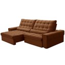 Ver imagem 1 de Sofá Retrátil Reclinável para Sala 4 Lugares 290cm Nebrasca F04 Veludo Terracota - Lyam Decor