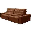 Ver imagem 5 de Sofá Retrátil Reclinável para Sala 4 Lugares 290cm Nebrasca F04 Veludo Terracota - Lyam Decor