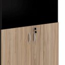 Ver imagem 4 de Armário Alto para Escritório 2 Portas com Chave 80cm New City Calvi/Preto - Gebb Work