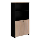 Ver imagem 2 de Armário Alto para Escritório 2 Portas com Chave 80cm New City Calvi/Preto - Gebb Work