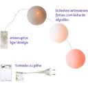 Ver imagem 3 de Bolinhas de Luz Cormilu Led, À Pilha, 20 Bolas, 2.8m, (rosa e Cinza)