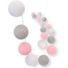 Bolinhas de Luz Cormilu Led, À Pilha, 20 Bolas, 2.8m, (rosa e Cinza) - 2