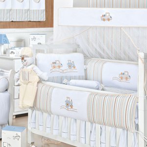 Kit Berço Glamour 09 Peças - Transportes