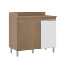 Ver imagem 2 de Balcão Canto Reto 1 Porta Cozinha Modulada Serena Mdp 0459