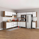 Ver imagem 1 de Balcão Canto Reto 1 Porta Cozinha Modulada Serena Mdp 0459