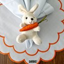 Ver imagem 1 de Porta Guardanapo Coelho Cenoura Pelúcia