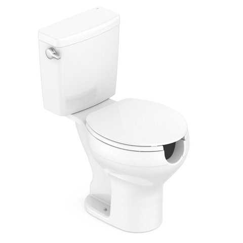 Kit Vaso Sanitário com Caixa Acoplada com Acionamento Lateral e Assento com Abertura Acesso Celite